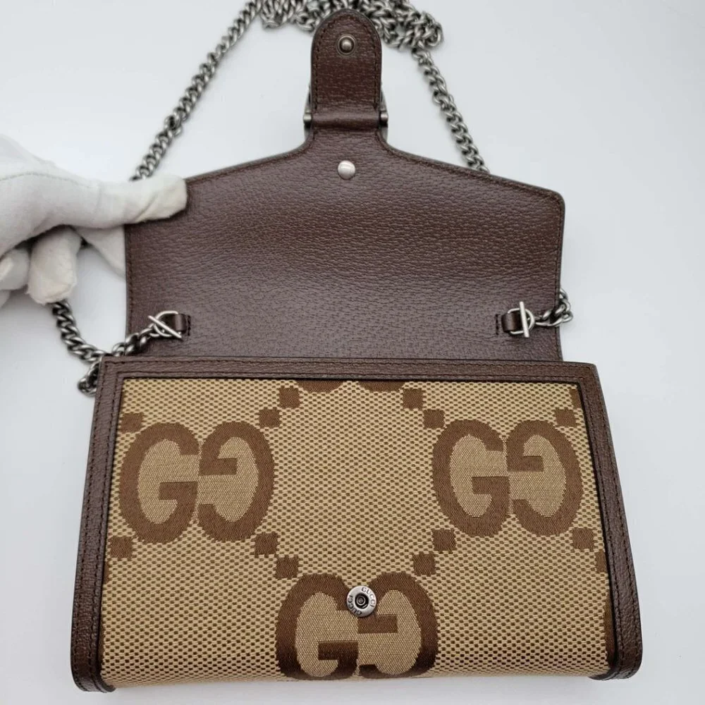 Gucci Dionysus GG Supreme Mini Chain Bag NWOT | Beige Monogram Canvas Crossbody - Picture 9 of 15
